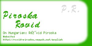 piroska rovid business card